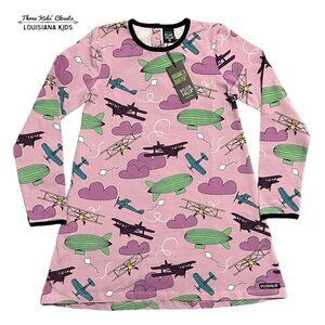 NEW Villervalla Sz 140 (10Y) Organic Lilac Skies Dress